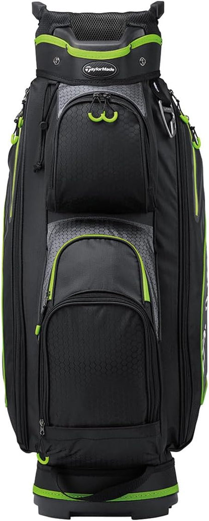 TalyorMade Select Plus Cart golf bag, Black/Green.