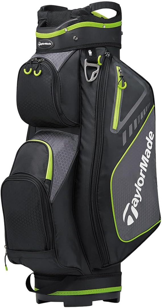 TalyorMade Select Plus Cart golf bag, Black/Green.