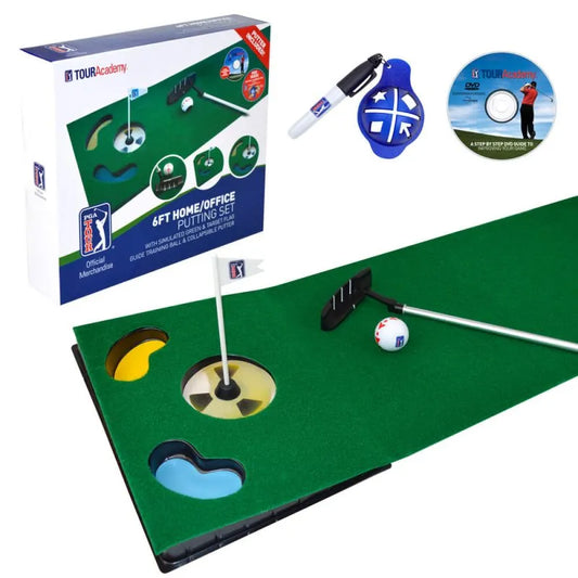 PGA TOUR 6ft Putting Mat with Putter.