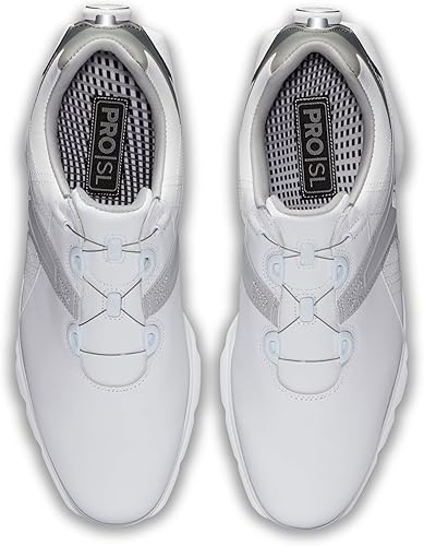 Foot joy Men's Pro Sl Golf Shoe, White/Grey.