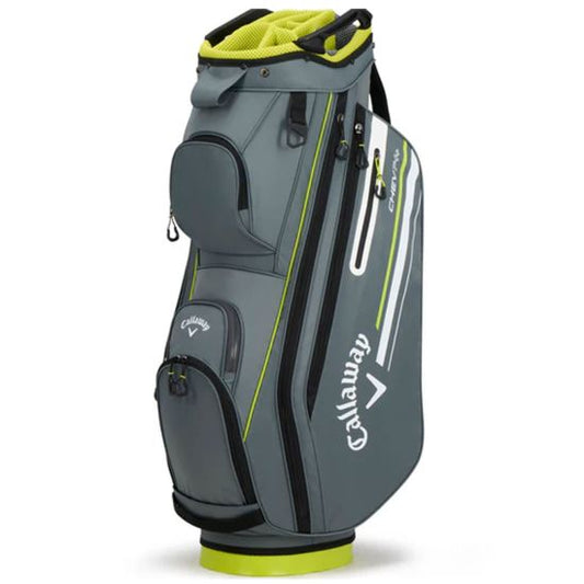 Callaway CHEV 14 + Cart Golf Bag - Charcoal/Flo Yellow.